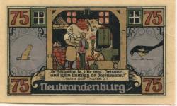 Neubrandenburg - Stadt - 2.7.1921 - 30.6.1922 - 75 Pfennig