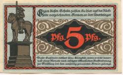 Neuhaldensleben (heute: Haldensleben) - Balleier, Wilhelm, Drogerie, Markt 15, und 19 weitere Aussteller - 1.12.1919 - 5 Pfennig