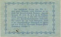 Neuhaus (heute: Föritztal) - Porzellanfabrik, vormals Armand Marseille GmbH - November 1918 - 5 Mark
