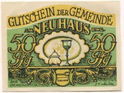 Neuhaus - Gemeinde - -- - 50 Pfennig