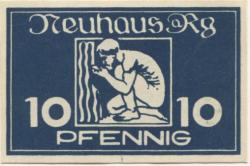 Neuhaus - Gemeinde - 1.3.1921 - 10 Pfennig