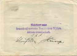 Neukirchen (heute: Borna) - Ziervogel, H., Bleichert'sche Braunkohlenwerke Neukirchen-Wyhra AG - 15.8 1923 - 2 Millionen Mark 