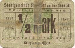 Neustadt - Stadt - 20.10.1918 - 1.2.1919 - 1/2 Mark