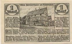 Nieheim - Vorschuss-Verein eGmuH - 19.11.1921 - 1.3.1922 - 1 Mark