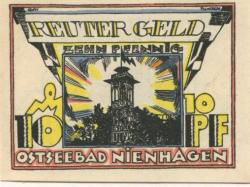 Nienhagen - Badeverwaltung - - 28.2.1922 - 10 Pfennig