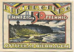 Nienhagen - Badeverwaltung - - 28.2.1922 - 50 Pfennig