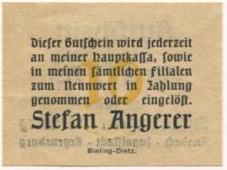 Nürnberg - Angerer, Stefan, Lebensmittel-Spezialhaus, Kohlenhofstr. 26 - -- - 10 Pfennig 