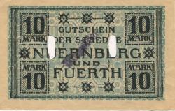Nürnberg und Fürth - Städte - 23.10.1918 - 1.2.1919 - 10 Mark 