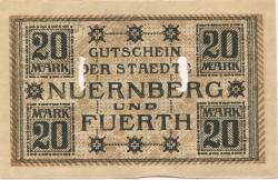 Nürnberg und Fürth - Städte - 23.10.1918 - 1.2.1919 - 20 Mark 