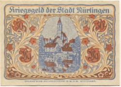 Nürtingen - Stadt - 21.7.1920 - 31.12.1921 - 50 Pfennig 