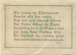 Oberdorla (heute: Vogtei) - Oberdorlaer Spar- und Darlehnskasssen-Verein eGmuH - -- - 1/2 Mark 