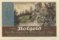 Oberhof - Gemeinde - 1.10.1921 - 20 Pfennig