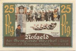 Oberhof - Gemeinde - 1.10.1921 - 25 Pfennig