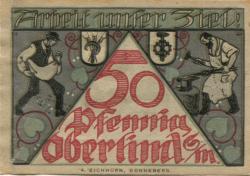 Oberlind (heute: Sonneberg) - Gemeinde - 1920 - 50 Pfennig