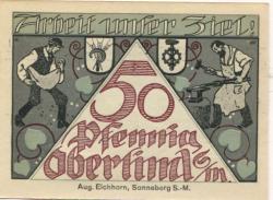 Oberlind (heute: Sonneberg) - Gemeinde - 1920 - 50 Pfennig