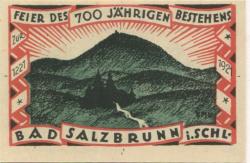 Ober Salzbrunn (heute: PL-Szczawno Zdrój) - Gemeinde - 1921 - 50 Pfennig