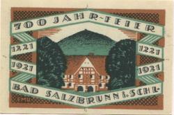 Ober Salzbrunn (heute: PL-Szczawno Zdrój) - Gemeinde - 1921 - 50 Pfennig