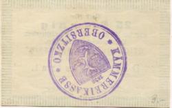 Obersitzko (heute: PL-Obrzycko) - Stadt - 1.6.1917 - 1.4.1918 - 25 Pfennig 