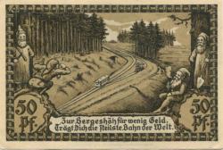 Oberweißbach, Cursdorf, Deesbach und Lichtenhain (heute: Schwarzatal) - Gemeinden - 1.7.1921 - 50 Pfennig
