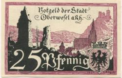 Oberwesel - Stadt - 18.3.1921 - 25 Pfennig