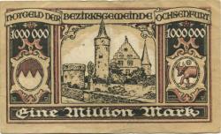 Ochsenfurt - Bezirksgemeinde - 11.8.1923 - 1 Million Mark