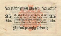 Ohrdruf - Stadt - 1.5.1917 - 25 Pfennig