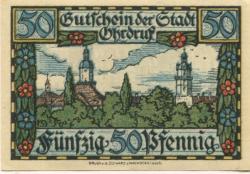 Ohrdruf - Stadt - 1.3.1921 - 50 Pfennig