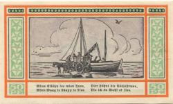 Oland (Hallig) (heute: Langeneß) - Gemeinde - 22.8.1921 - 1.5.1922 - 50 Pfennig