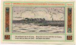 Oland (Hallig) (heute: Langeneß) - Gemeinde - 22.8.1921 - 1.5.1922 - 75 Pfennig