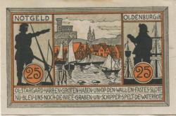 Oldenburg - Stadt - - 1.1.1922 - 25 Pfennig