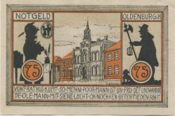Oldenburg - Stadt - - 1.1.1922 - 75 Pfennig