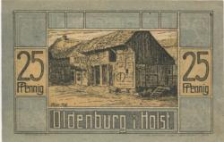 Oldenburg - Iwersen, I., Manufaktur-, Kolonial- und Materialwarenhandlung, Schuhstr. 36 - - 31.12.1921 - 25 Pfennig