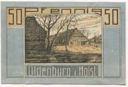 Oldenburg - Iwersen, I., Manufaktur-, Kolonial- und Materialwarenhandlung, Schuhstr. 36 - - 31.12.1921 - 50 Pfennig