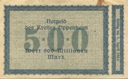 Oppenheim - Kreis - 10.10.1923 - 500 Millionen Mark