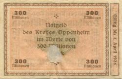 Oppenheim - Kreis - 18.10.1923 - 300 Millionen Mark