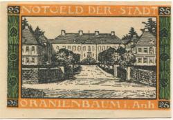 Oranienbaum - Stadt - - 31.3.1922 - 25 Pfennig