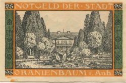Oranienbaum - Stadt - - 31.3.1922 - 25 Pfennig