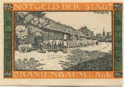 Oranienbaum - Stadt - - 31.3.1922 - 25 Pfennig