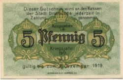 Orlamünde - Stadt - 1917 - 31.12.1919 - 5 Pfennig