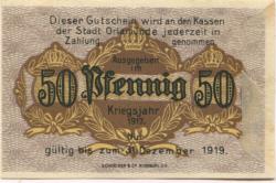 Orlamünde - Stadt - 1917 - 31.12.1919 - 50 Pfennig