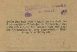 Osterhofen - Stadt - 24.1.1921 - 25 Pfennig