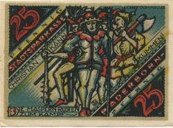 Paderborn - Stadt - 10.11.1921 - 25 Pfennig 