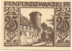 Paderborn - Stadt - 10.11.1921 - 25 Pfennig 