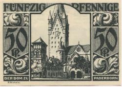 Paderborn - Stadt - 10.11.1921 - 50 Pfennig 