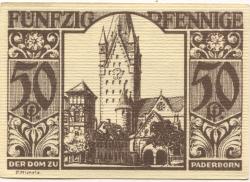 Paderborn - Stadt - 10.11.1921 - 50 Pfennig 