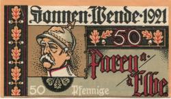 Parey (heute: Elbe-Parey) - Spar- und Creditbank - (21.6.)1921 - 1.4.1922 - 50 Pfennig 