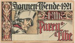 Parey (heute: Elbe-Parey) - Spar- und Creditbank - (21.6.)1921 - 1.4.1922 - 1 Mark 