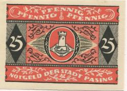 Pasing (heute: München) - Stadt - - 15.9.1921 - 25 Pfennig