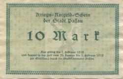 Passau - Stadt - Oktober 1918 - 1.2.1919 - 10 Mark