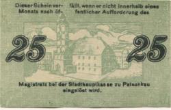Patschkau (heute: PL-Paczków) - Stadt - 1918 - 25 Pfennig